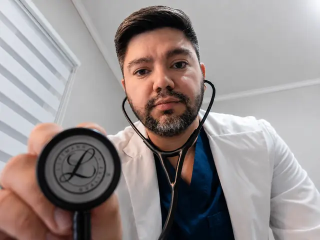 Auscultación cardíaca con estetoscopio Littmann en Providencia